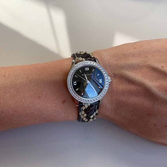 Vintage Blancpain Villeret Black Dial Diamond Watch - Picture 7 of 16